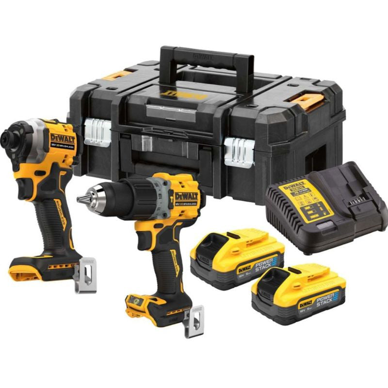 Kit powerstack perceuse dcd805 + visseuse dcf850 18v 5ah dck2050h2t-qw dewalt
