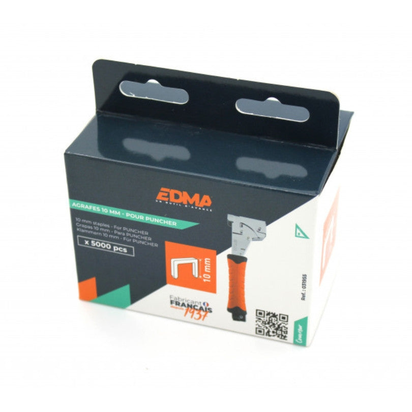 Agrafe pour puncher 10 mm x 5000 pcs 31955 edma