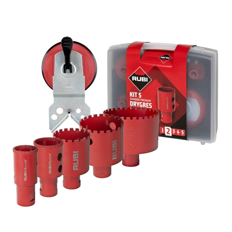 Kit 5 trepans drygres premium 51937 rubi
