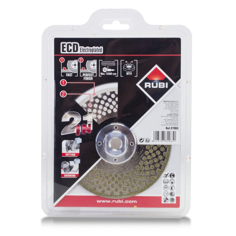 Disque ecd 125 mm 2 en 1 super pro 31965 rubi