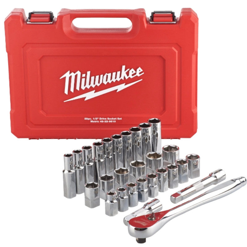 Set de douille à cliquet 1/2 métriques 4932471864 milwaukee