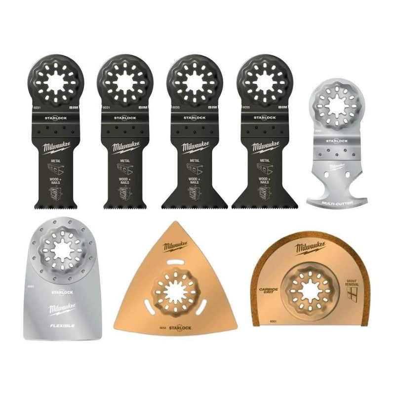 Set de 8 lames de multi tools renovation 48906088 milwaukee
