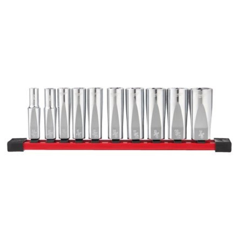 Set douilles 6 pans longues 3/8" 10 pcs 4932492510 milwaukee