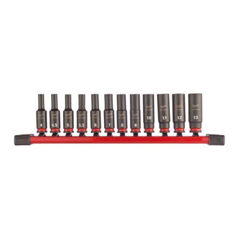 Set 12 douilles shockwave 1/4" longues 4932480453 milwaukee