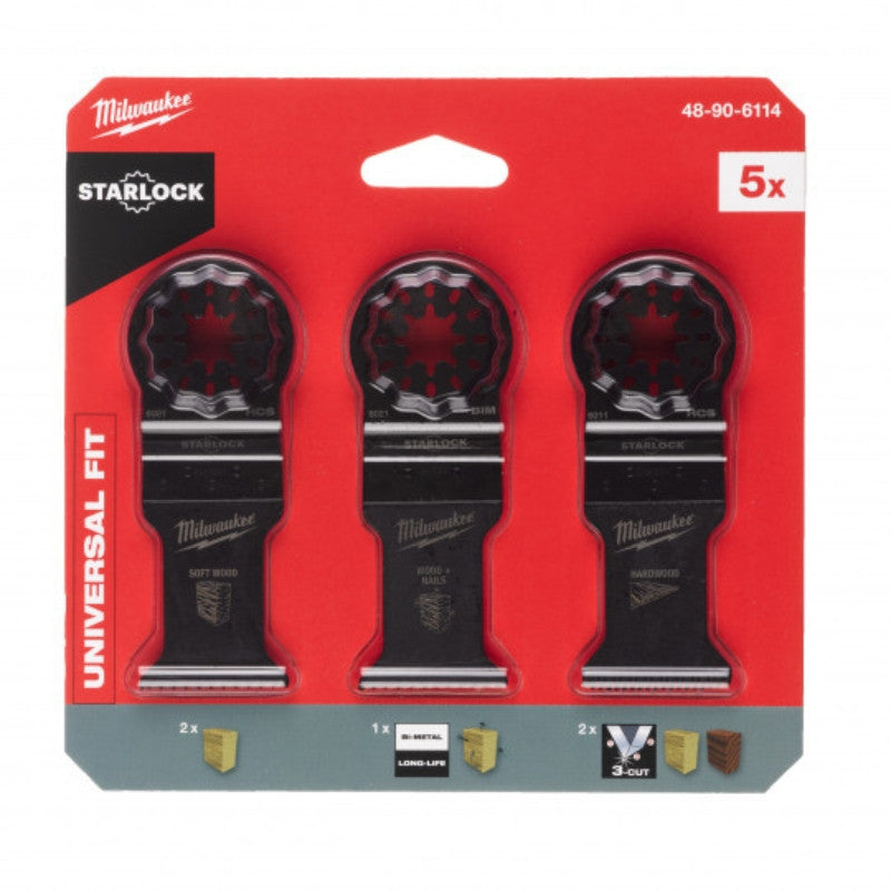 MILWAUKEE 5 lames de multi tools bois - 48906114