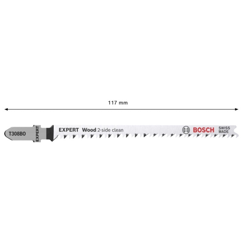 Lames scie sauteuse hcs clean bois 117mm t308bo 2608900555 bosch