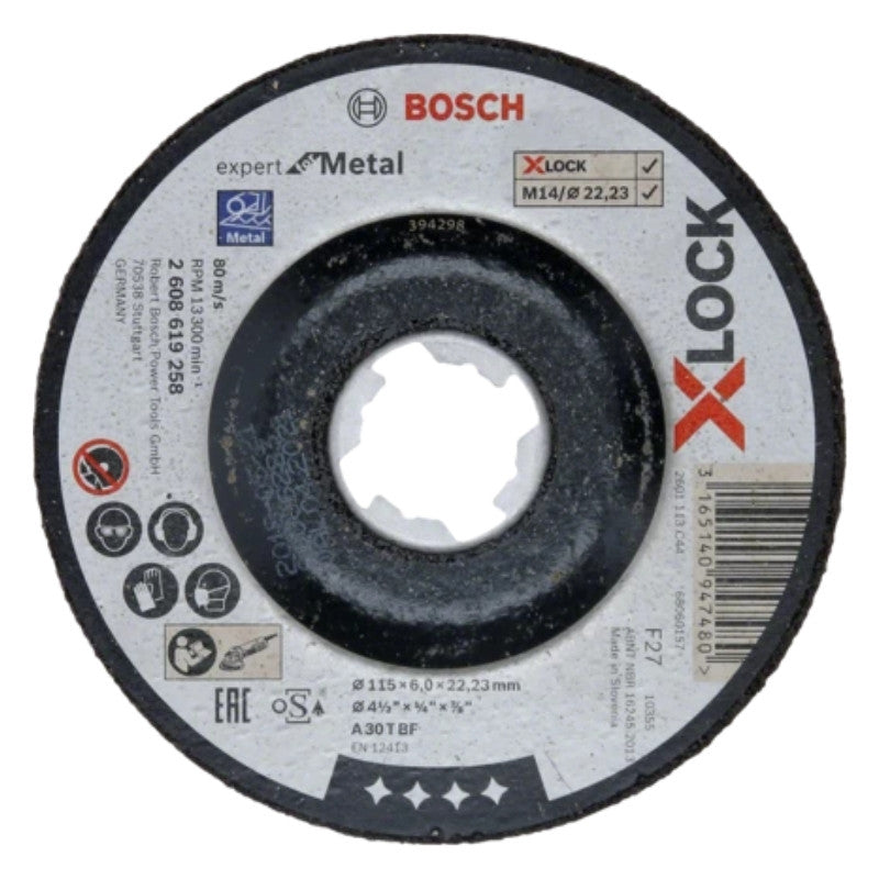 Disque à tronçonner x-lock expert for metal moyeu déporté bosch