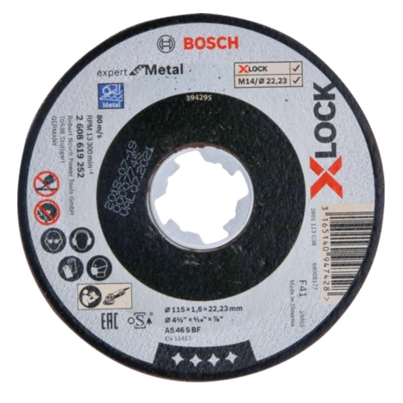 Disque à tronçonner x-lock expert for metal moyeu plat bosch