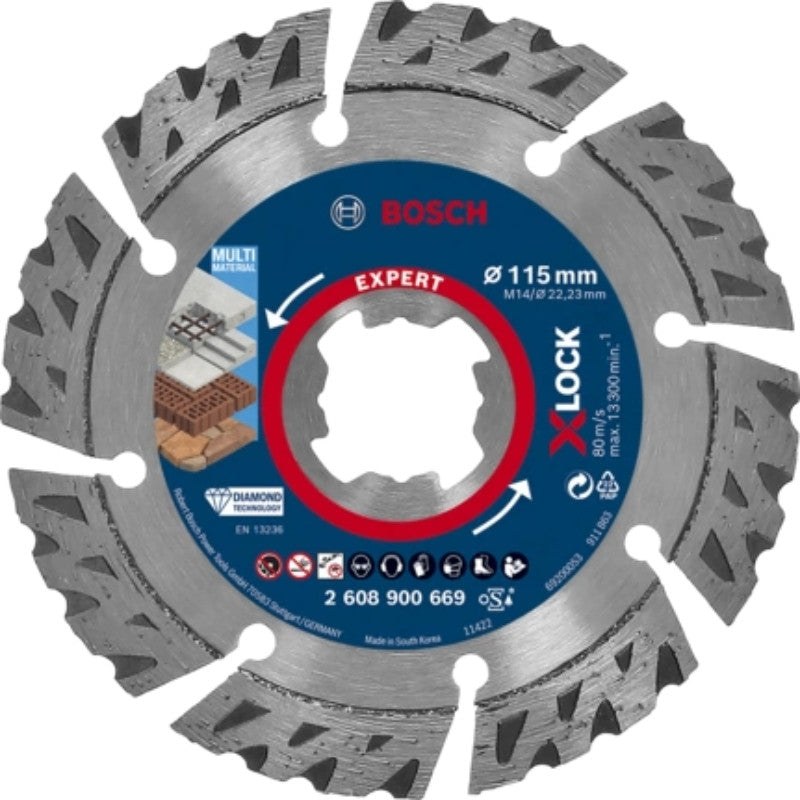 Disque à tronçonner diamant x-lock multi matériaux