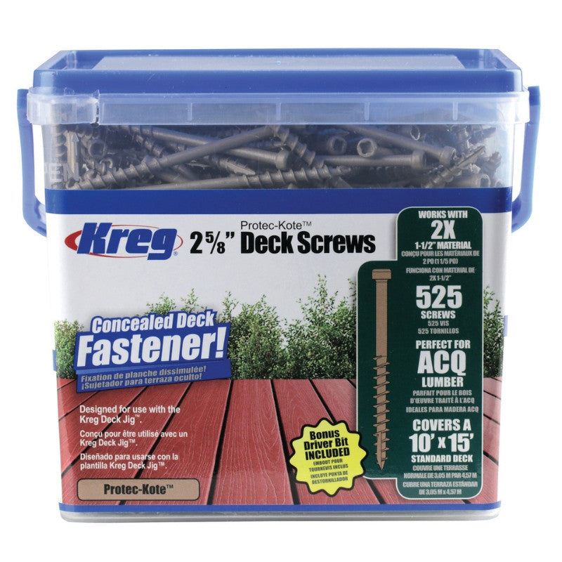 Vis de terrasse protec-kote 67mm sdk-c262w-525 kreg