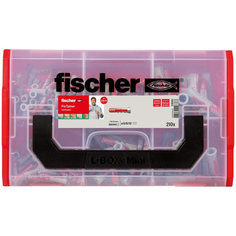 Coffret fixtainer 210 chevilles duopower ø6/8/10 536161 fischer