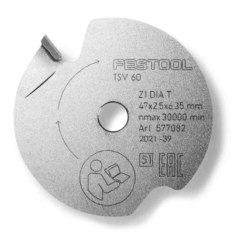 Lame inciseur dia 47x2,5x6,35 t1 577082 festool