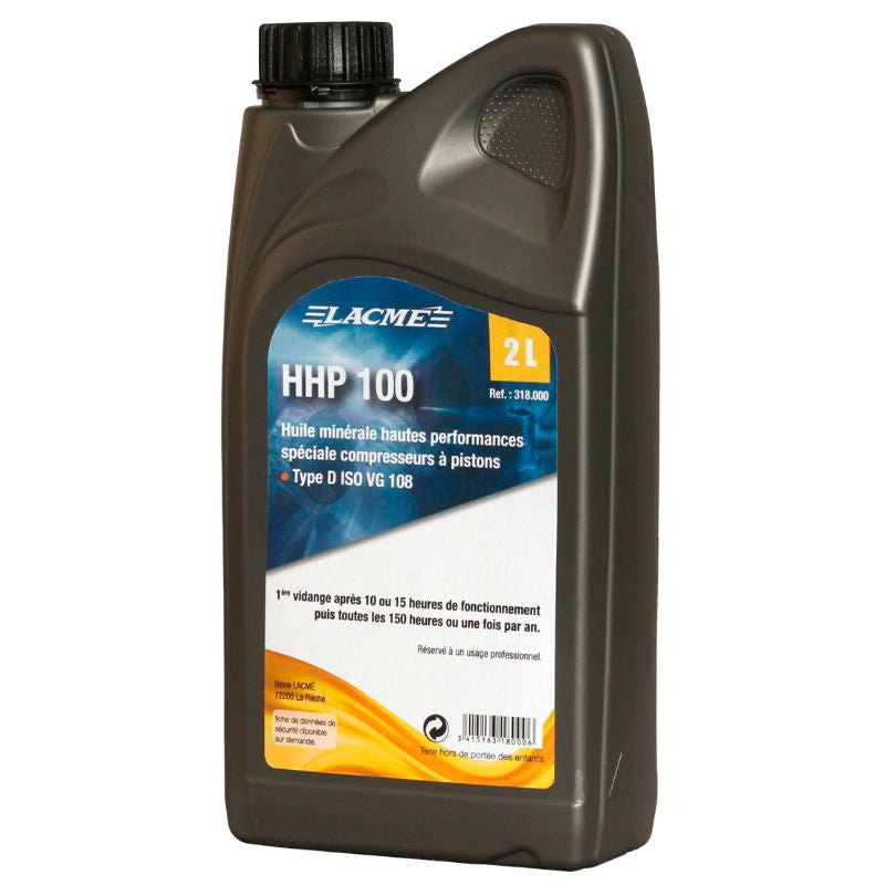 Bidon 2l d'huile compresseur d iso vg 100 318000 lacme
