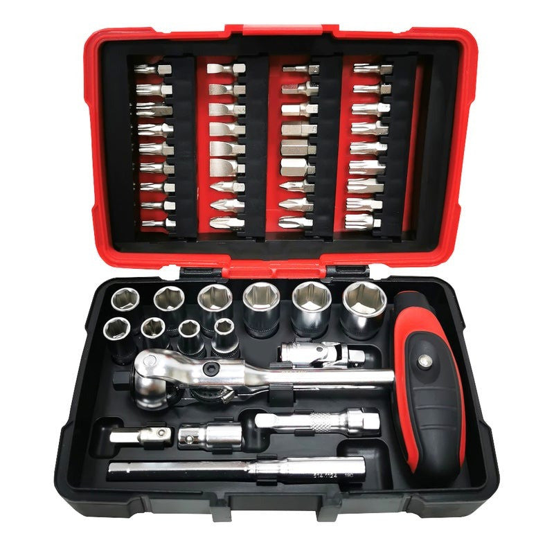 Coffret douilles et embouts 1/4''+cliquet modifix 922.0651 ks tools
