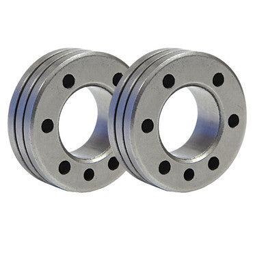 Lot de 2 galets type c pour fil plein acier