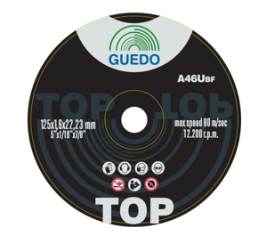 AUTRES MARQUES GUEDO 10 disques à tronçonner Acier et Inox Ø 125x1,6 mm A46U