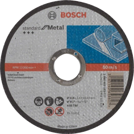 Disque à tronçonner standard for métal moyeu plat bosch