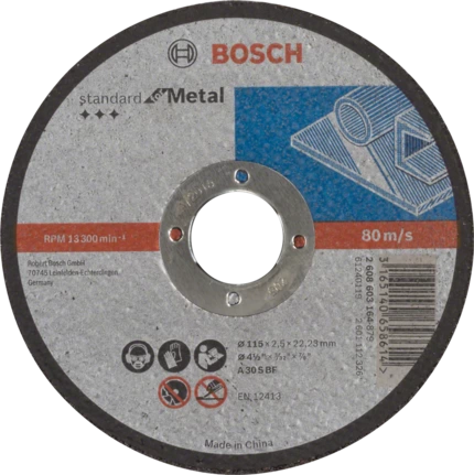 Disque à tronçonner standard for métal moyeu plat bosch