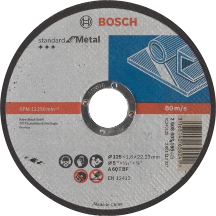 Disque à tronçonner standard for métal moyeu plat bosch