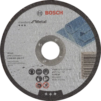 Disque à tronçonner standard for métal moyeu plat bosch