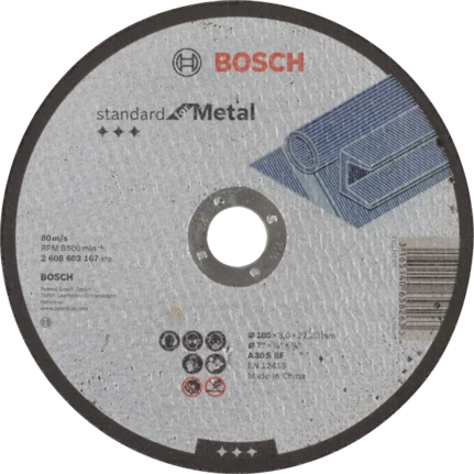 Disque à tronçonner standard for métal moyeu plat bosch