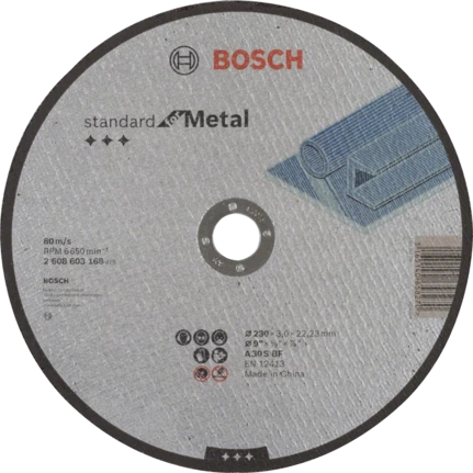 Disque à tronçonner standard for métal moyeu plat bosch