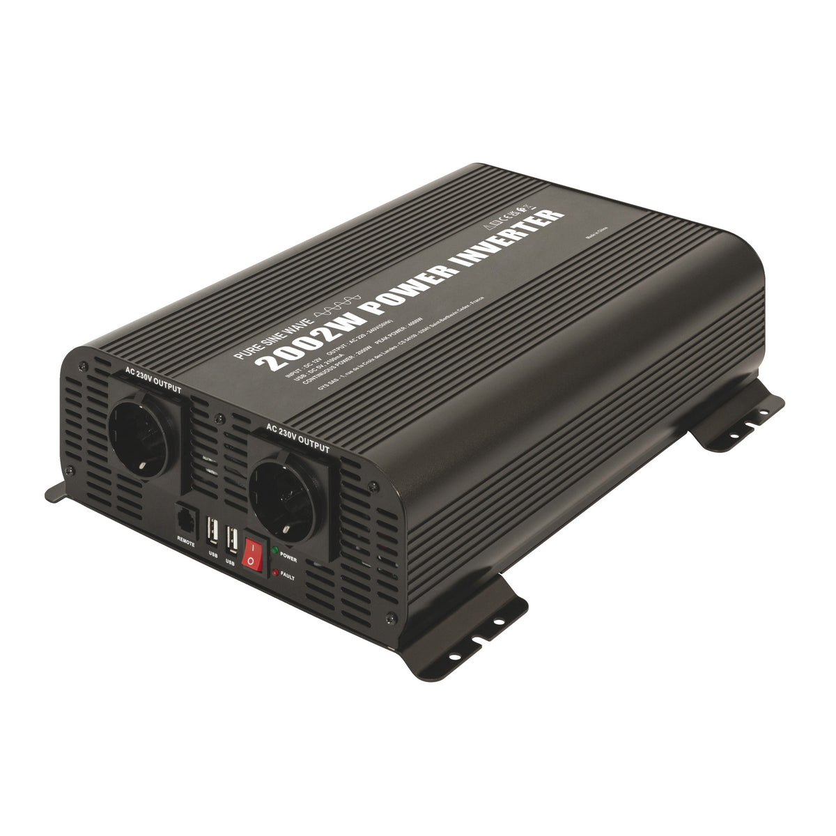 Convertisseur psw 2002w 12v télécommande écran 067394 gys