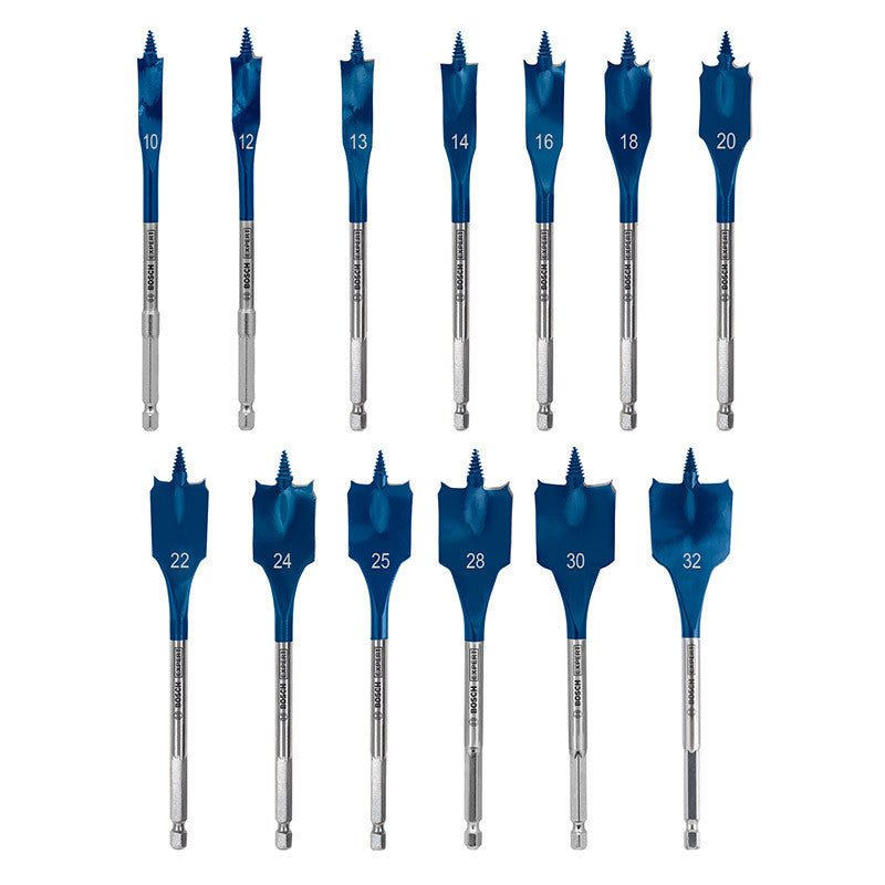 Trousse 13 mèches plates self cut speed 10-32mm 2608900336 bosch
