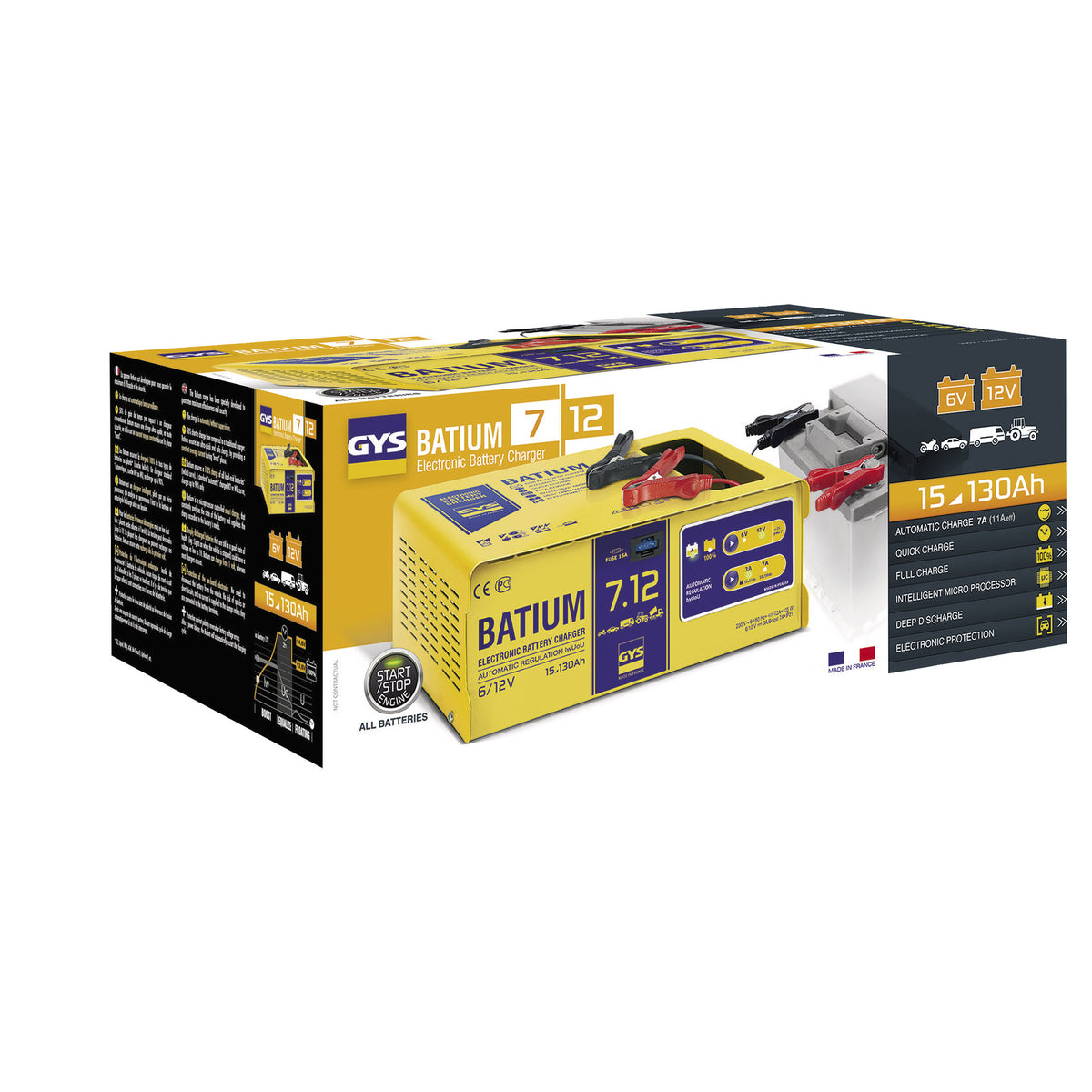 Chargeur automatique batium 7.12 024496 gys