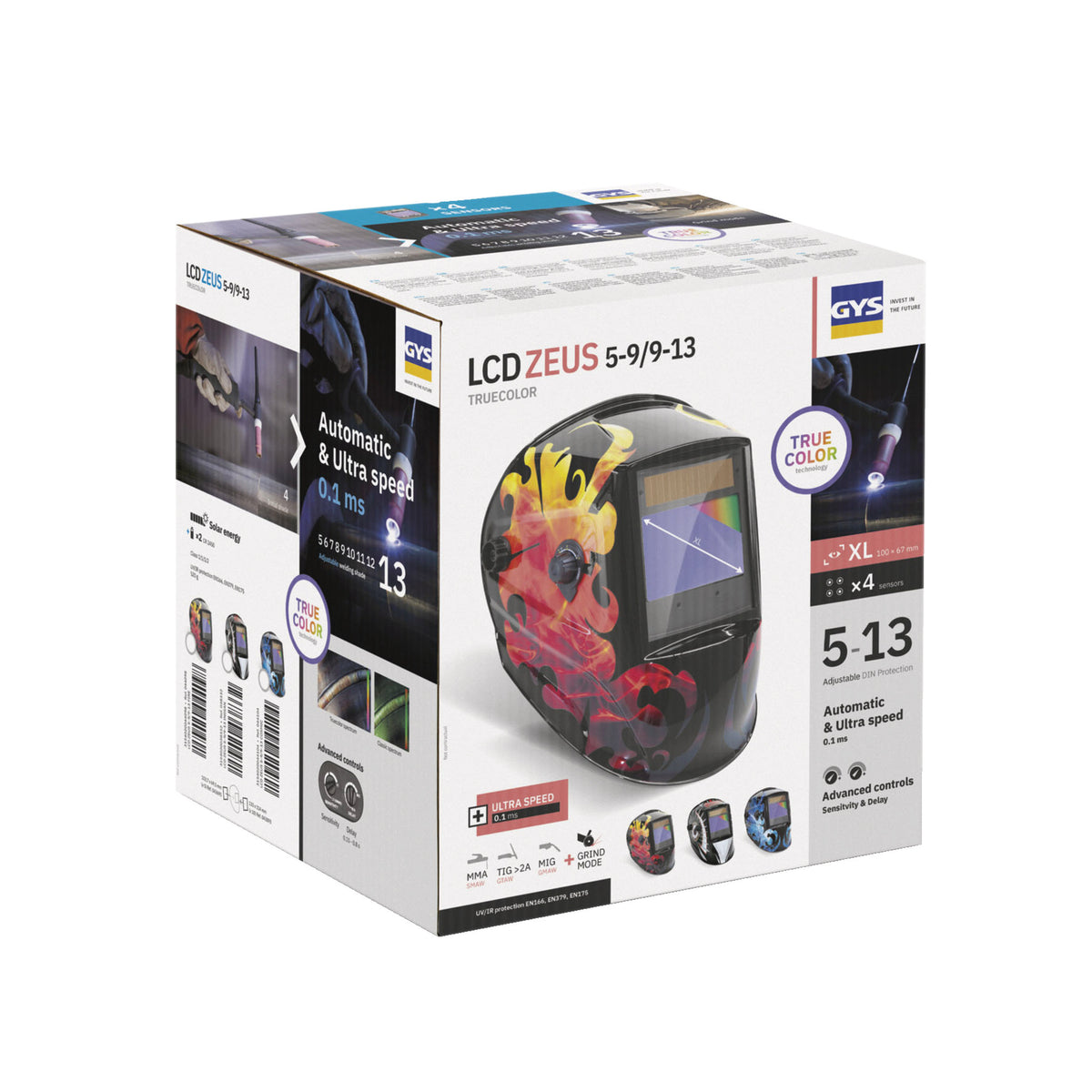 Masque lcd zeus 5-9/9-13 g fire true color 044098 gys