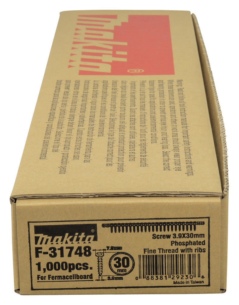 Vis en bande fermacell 3,9 x 30mm 1000pcs f-31748 makita
