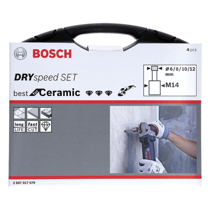 Coffret 5 forets diamantés m14 ø6/8/10/12mm 2607017579 bosch