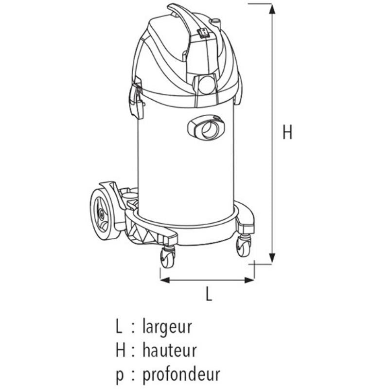 Aspirateur jet 30 i à sec et à eau cuve 35l 20402041 sidamo