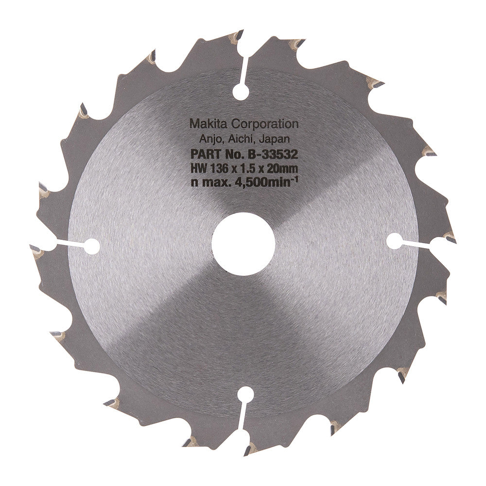 Lame scie circulaire ø136 mm bois b-33532 makita