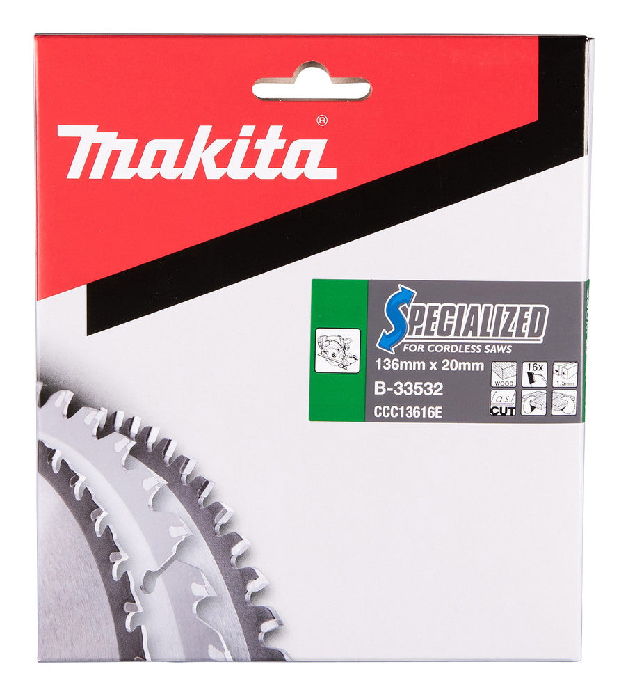Lame scie circulaire ø136 mm bois b-33532 makita