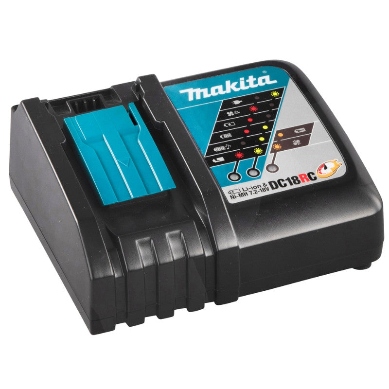 Pack 4 batteries 18v 6ah + chargeur dc18rc + makpac 198140-7 makita