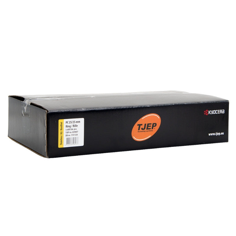 Pointes annelées haften pc25 tête plate inox a2 tjep