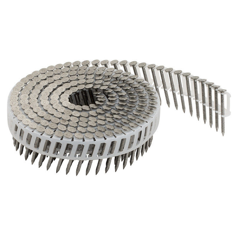 Pointes annelées haften pc25 tête plate inox a2 tjep