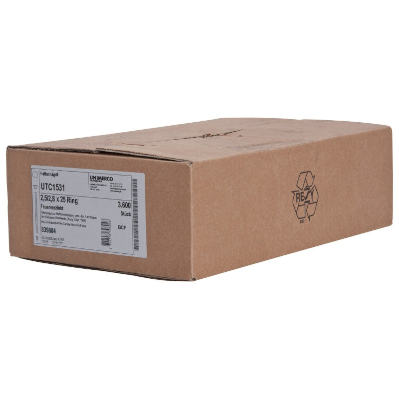 Pointes annelées haften pc25 tête plate galvanisé tjep