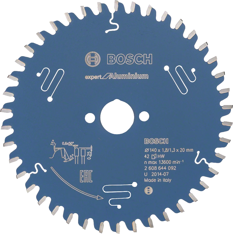 Lame de scie circulaire expert for aluminium bosch