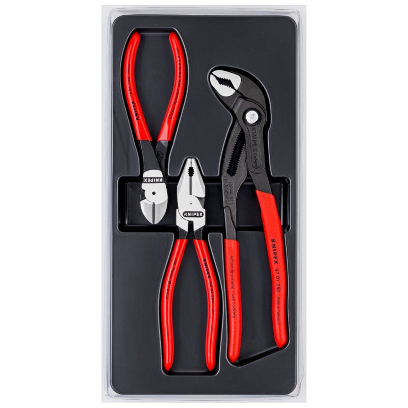 Assortiment de 3 pinces à forte démultiplication 00 20 10 knipex