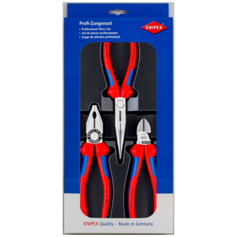 Assortiment de 3 pinces essentielles 00 20 11 knipex