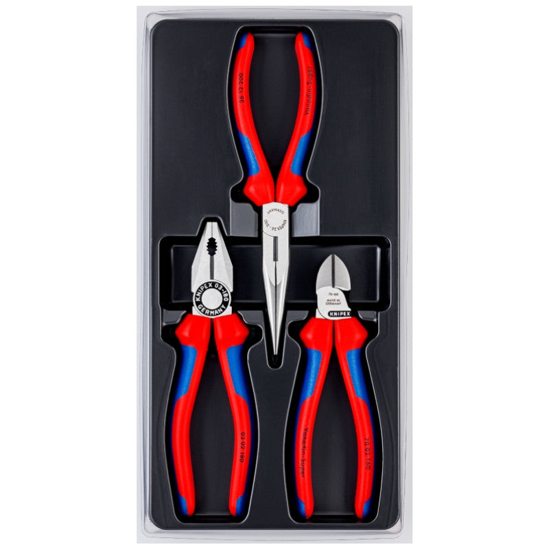 Assortiment de 3 pinces essentielles 00 20 11 knipex