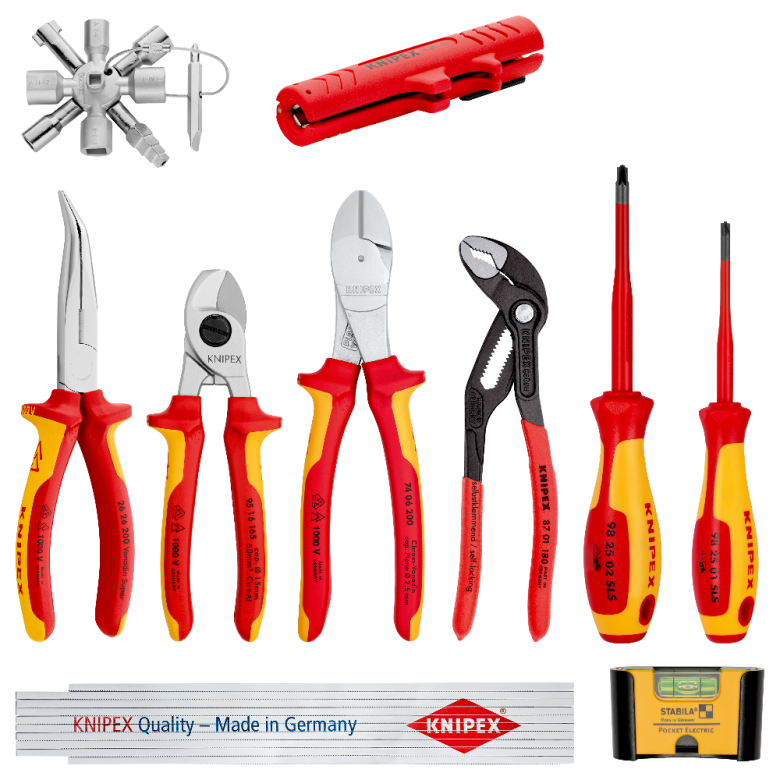 Assortiment de 10 outils électricité 1000v 00 20 90 v01 knipex