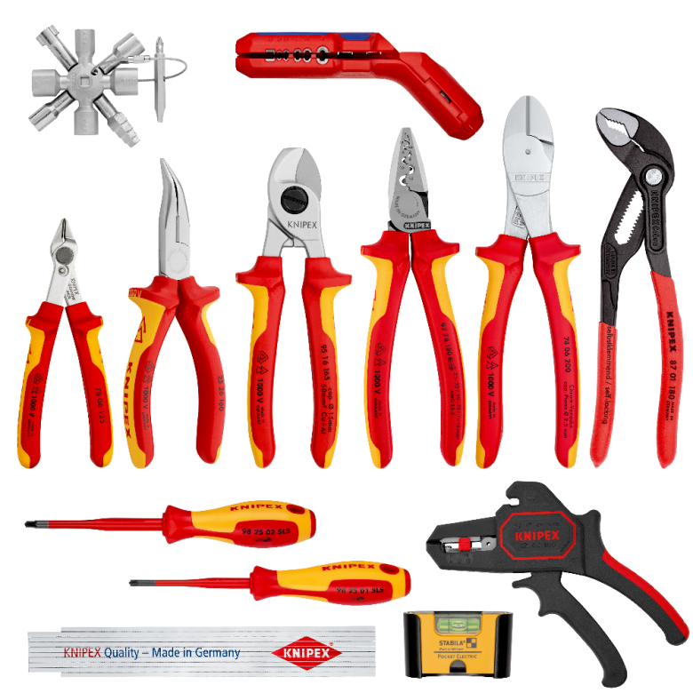 Assortiment de 13 outils électricité 1000v 00 20 90 v02 knipex
