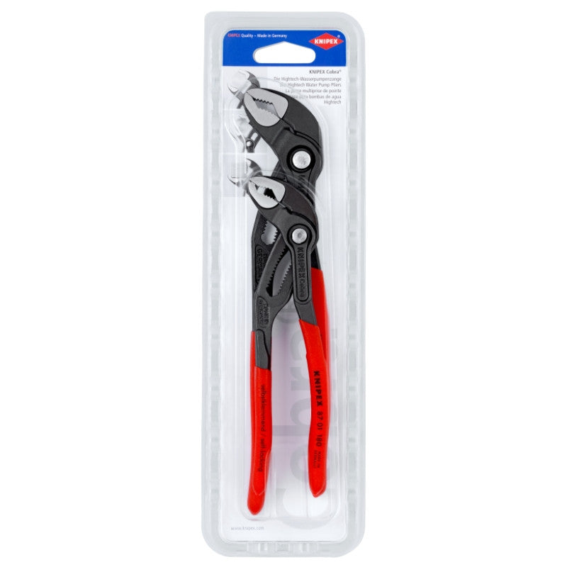 Pinces multiprise 180mm & 250mm cobra 00 31 20 v01 knipex