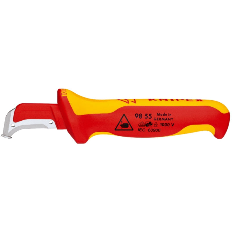 Couteau d'électricien 180mm isolé 1000v 98 55 sb knipex