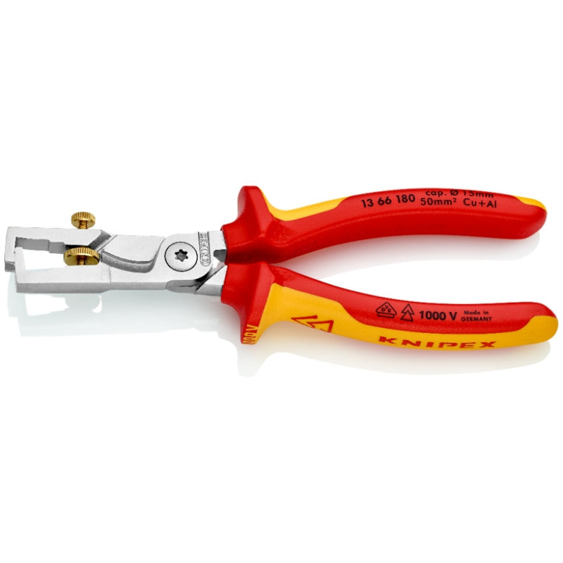 Pince à dénuder et coupe-câbles strix 1000v 13 66 180 sb knipex