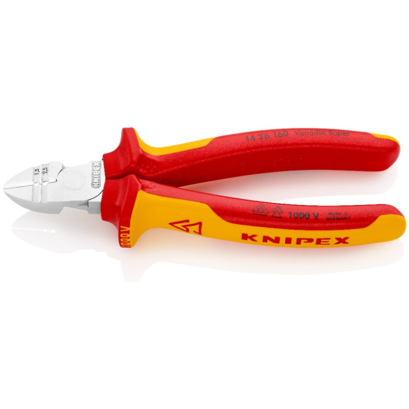 Pince à dénuder coupante de côté isolée 1000v 14 26 160 sb knipex