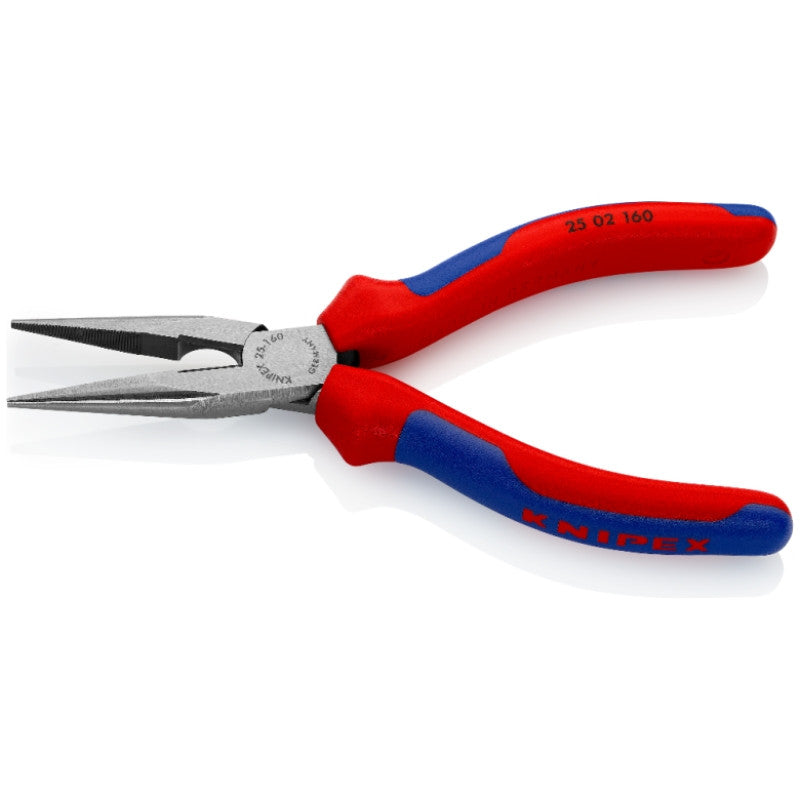 Pince à becs demi-ronds avec tranchant 25 02 knipex